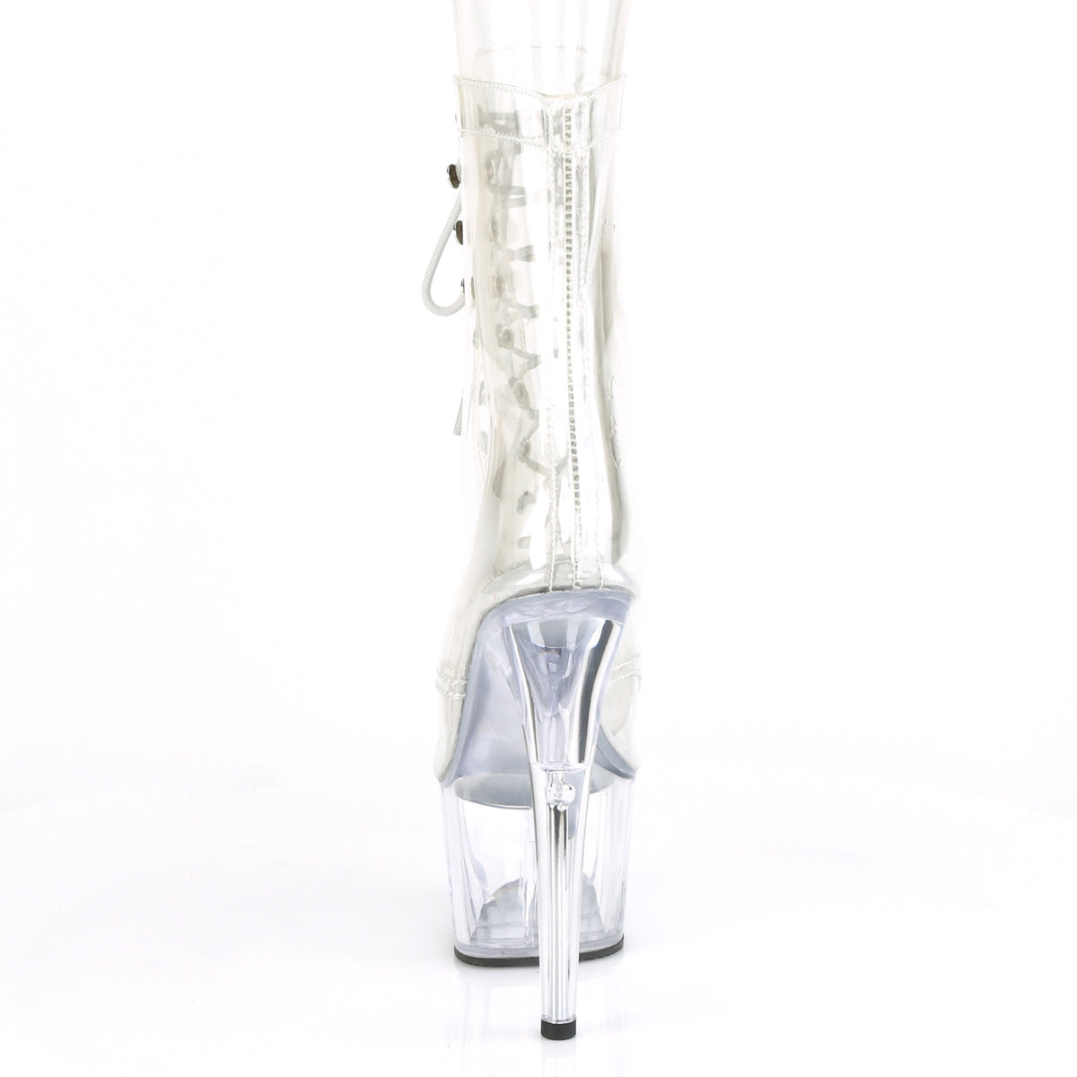 ADORE-1021C Pleaser Clear 7 Inch Platform Ankle Boots