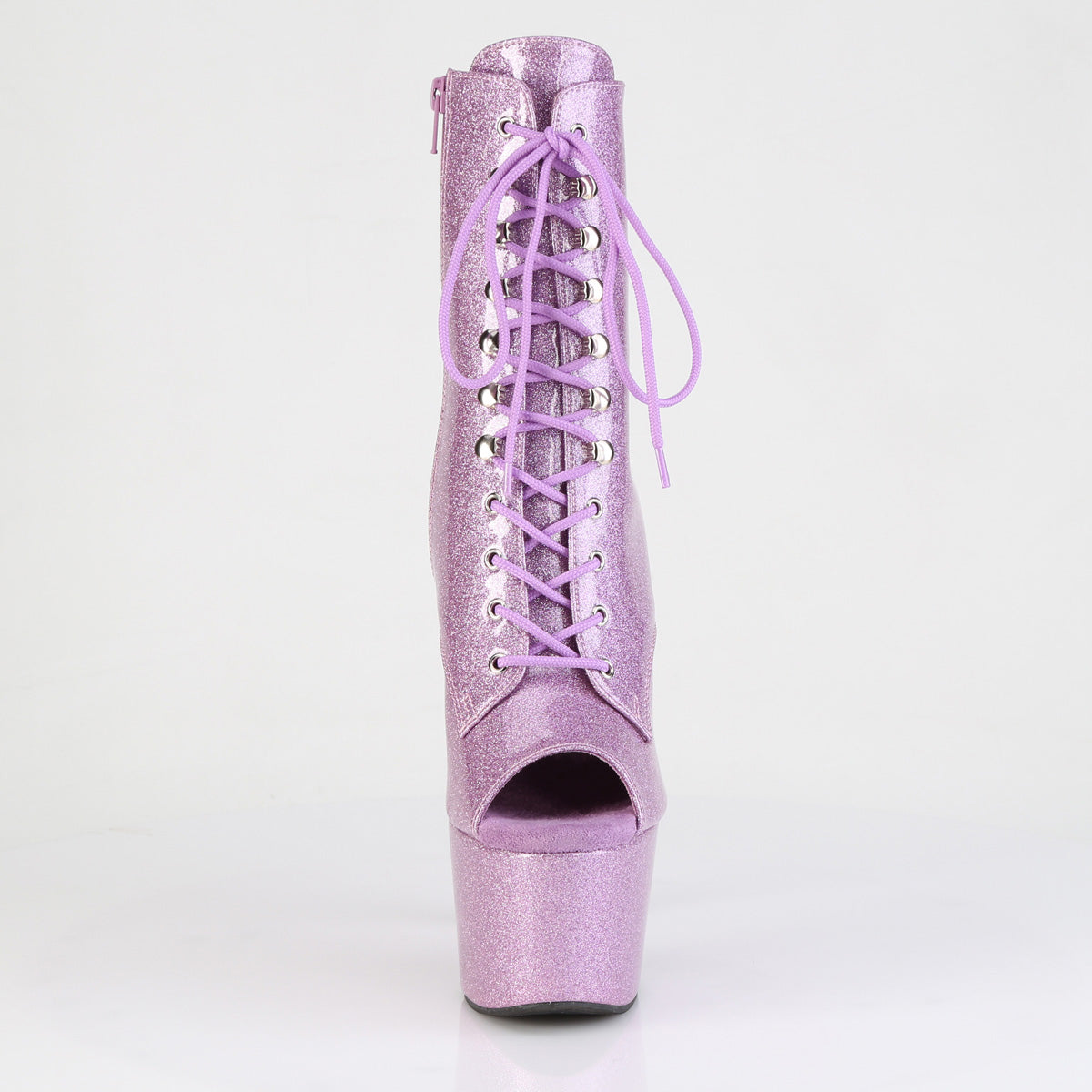 ADORE-1021GP Pleaser Purple Glitter 7 Inch Pole Dancing Ankle Boots