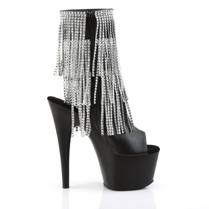 ADORE-1024RSF Pleaser Black 7 Inch Exotic Platform Ankle Boots