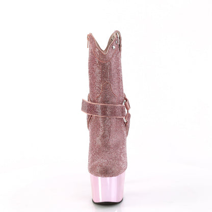 ADORE-1029CHRS Pleaser Baby Pink 7 Inch Lap Dance Ankle Boots