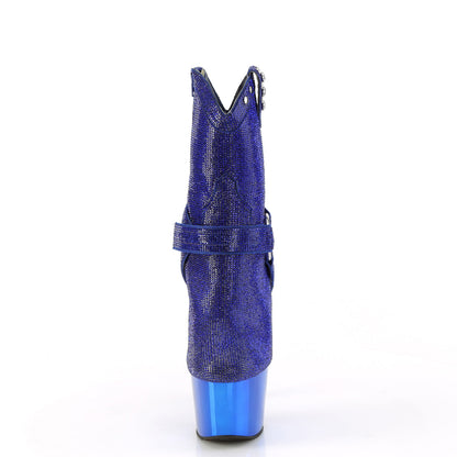 ADORE-1029CHRS Pleaser Royal Blue 7 Inch Pole Dancing Ankle Boots
