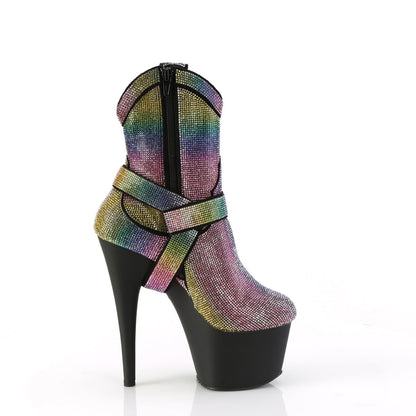 ADORE-1029RS Pleaser Multi 7 Inch Exotic Dancer Ankle Boots