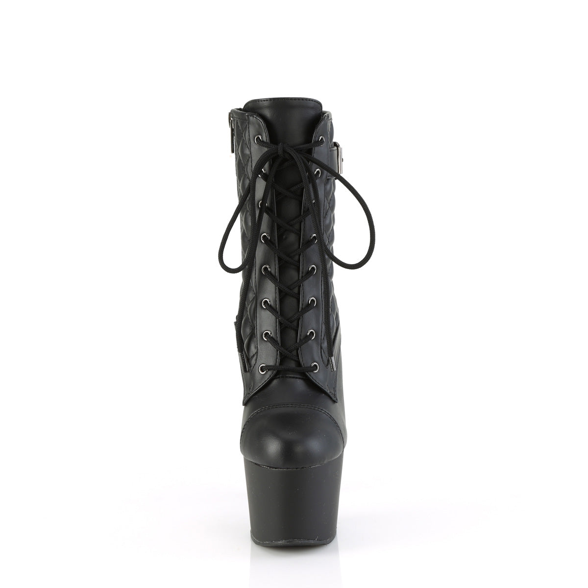 ADORE-1033 Pleaser Black 7 Inch Ladies Fetish Ankle Boots