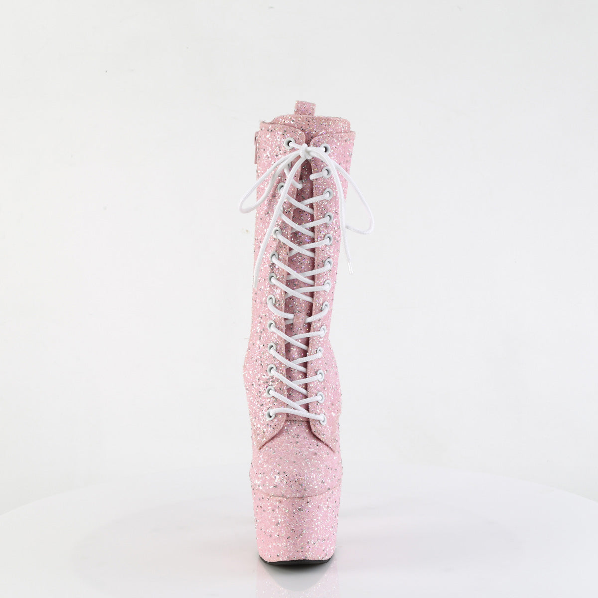ADORE-1040GR Pleaser Baby Pink Mini Glitter 7 Inch Pole Dancing Ankle Boots