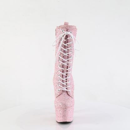 ADORE-1040GR Pleaser Baby Pink Mini Glitter 7 Inch Pole Dancing Ankle Boots