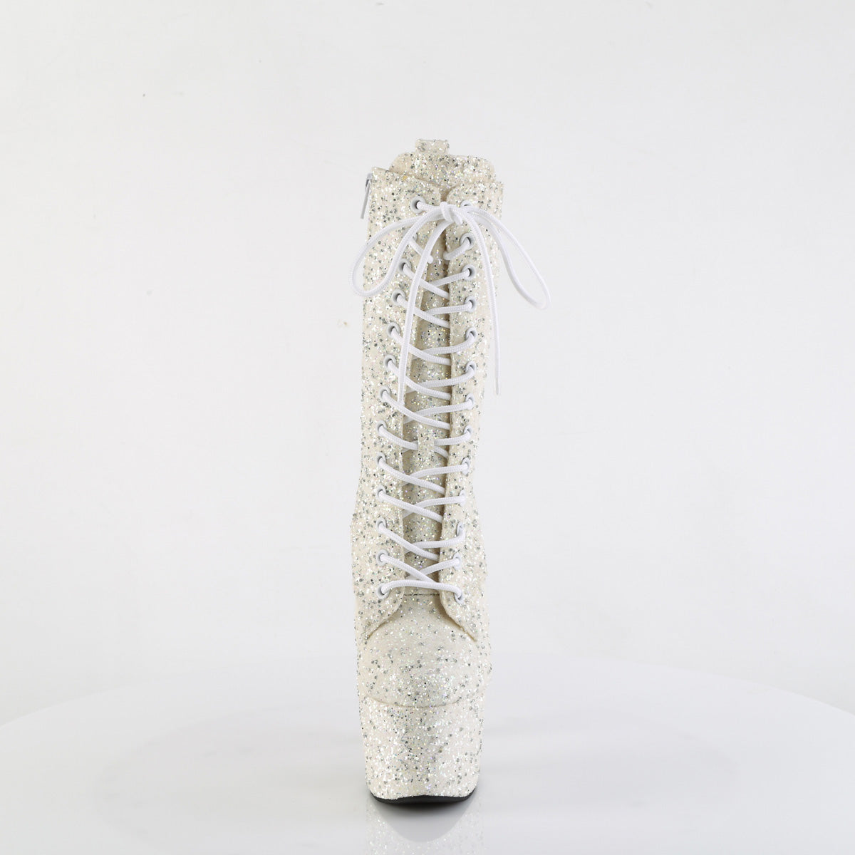 ADORE-1040GR Pleaser Ivory 7 Inch Exotic Dancing Ankle Boots