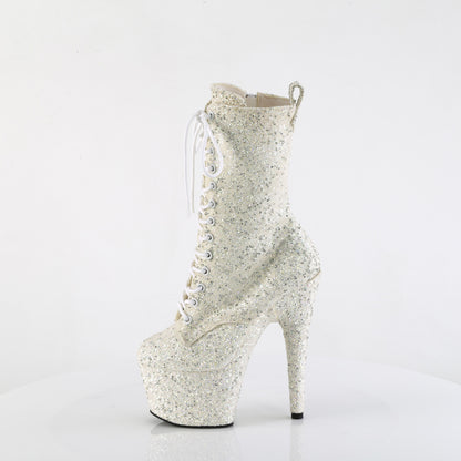 ADORE-1040GR Pleaser Ivory 7 Inch Exotic Dancing Ankle Boots