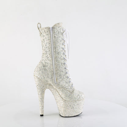 ADORE-1040GR Pleaser Ivory 7 Inch Exotic Dancing Ankle Boots