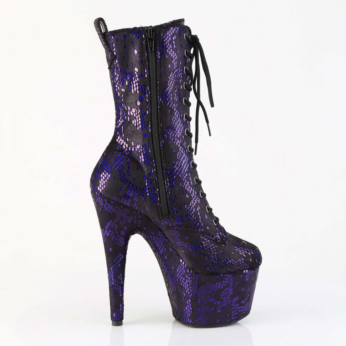 ADORE-1040SPF Pleaser Purple 7 Inch Lap Dance Ankle Boots