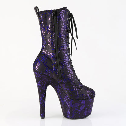ADORE-1040SPF Pleaser Purple 7 Inch Lap Dance Ankle Boots