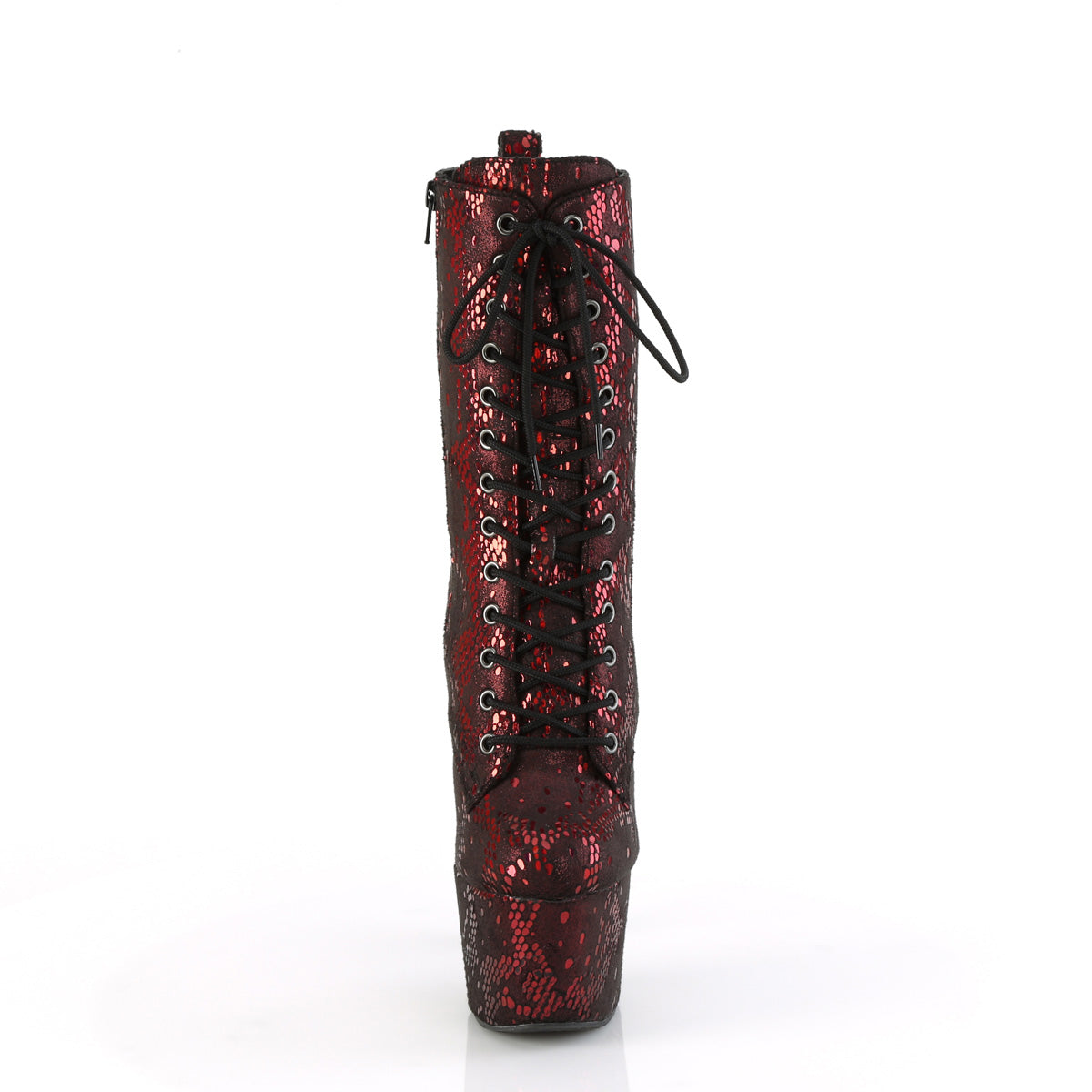 ADORE-1040SPF Pleaser Red 7 Inch Pole Dancer Ankle Boots