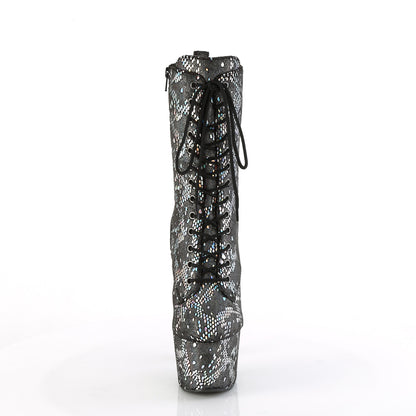 ADORE-1040SPF Pleaser Silver 7 Inch Lap Dance Ankle Boots