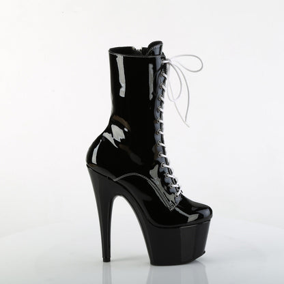 ADORE-1040TT Pleaser Black White 7 Inch Exotic Dancing Ankle Boots