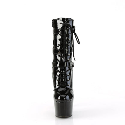 ADORE-1043 Pleaser Black 7 Inch Pole Dance Ankle Boots