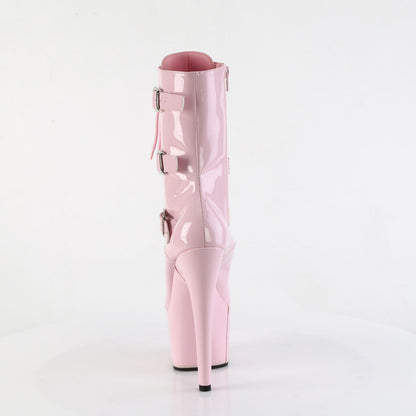 ADORE-1043 Pleaser Baby Pink 7 Inch Exotic Dancer Ankle Boots