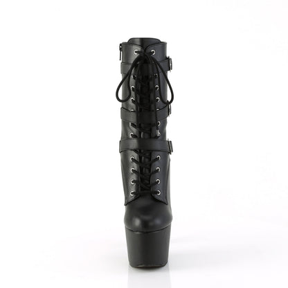 ADORE-1043 Pleaser Black 7 Inch Pole Dancing Ankle Boots