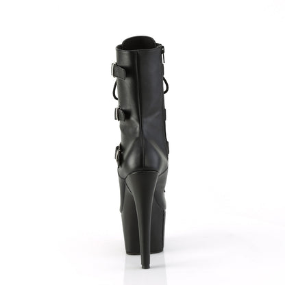 ADORE-1043 Pleaser Black 7 Inch Pole Dancing Ankle Boots