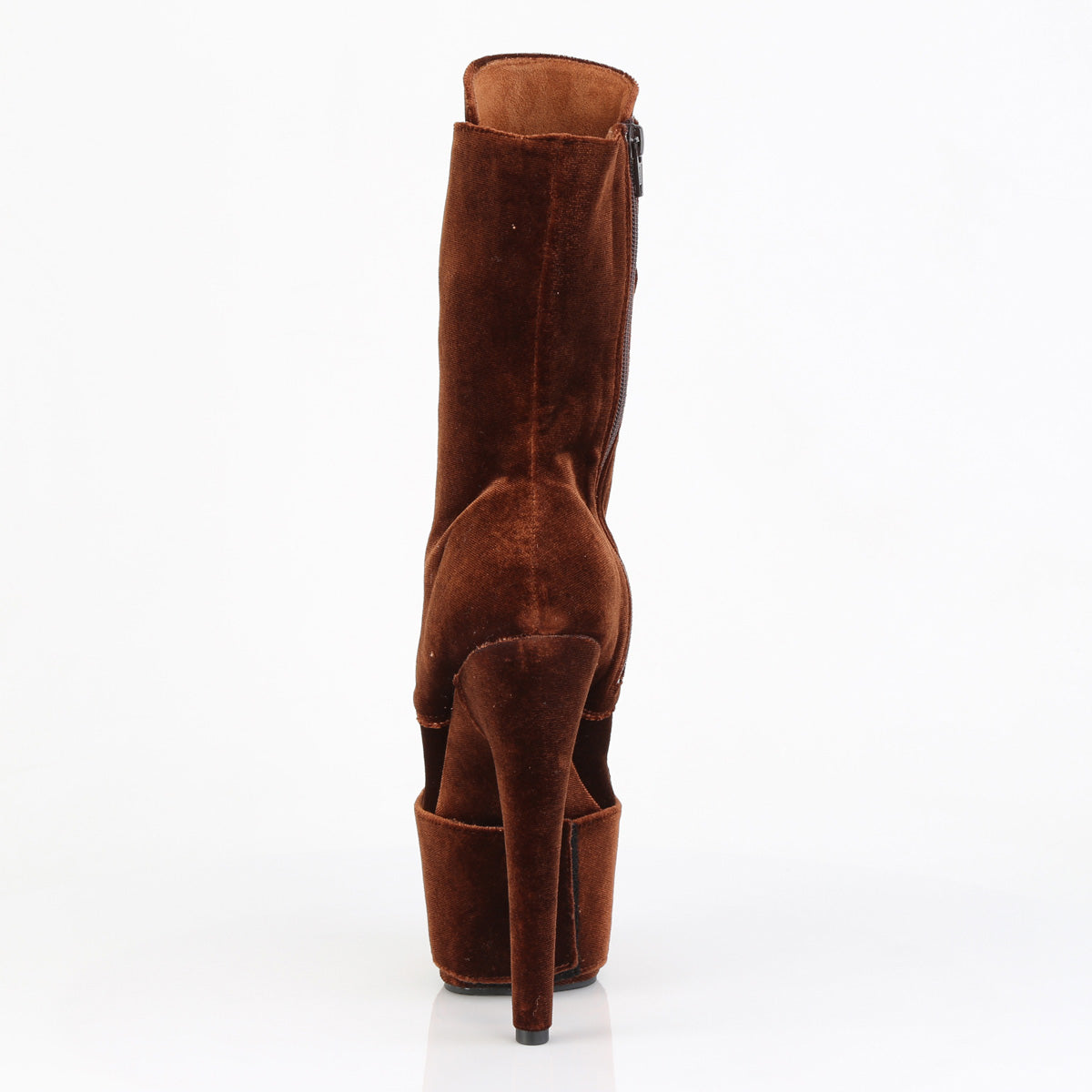 ADORE-1045VEL Pleaser Brown 7 Inch Platform Kinky Ankle Boots