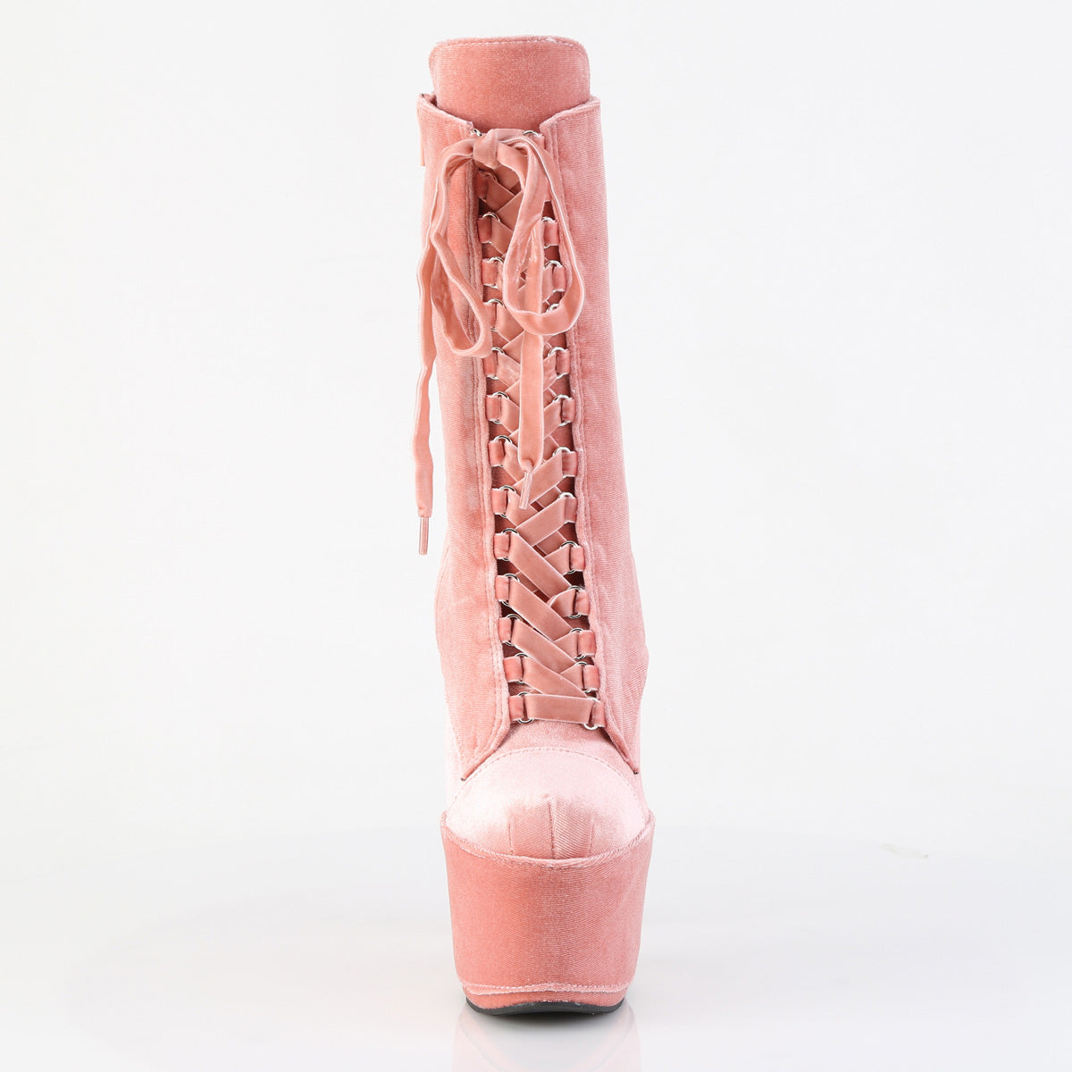 ADORE-1045VEL Pleaser Dusty Pink 7 Inch Exotic Dance Ankle Boots