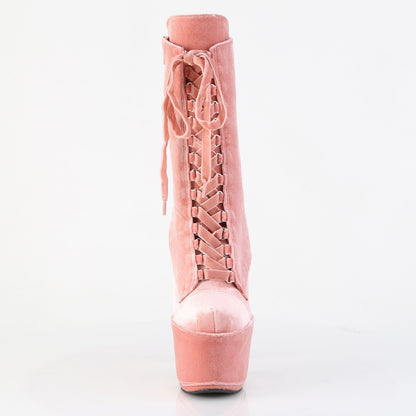 ADORE-1045VEL Pleaser Dusty Pink 7 Inch Exotic Dance Ankle Boots