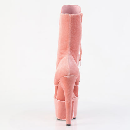 ADORE-1045VEL Pleaser Dusty Pink 7 Inch Exotic Dance Ankle Boots