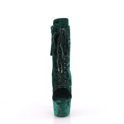 ADORE-1045VEL Pleaser Emerald Green 7 Inch Ladies Fetish Ankle Boots