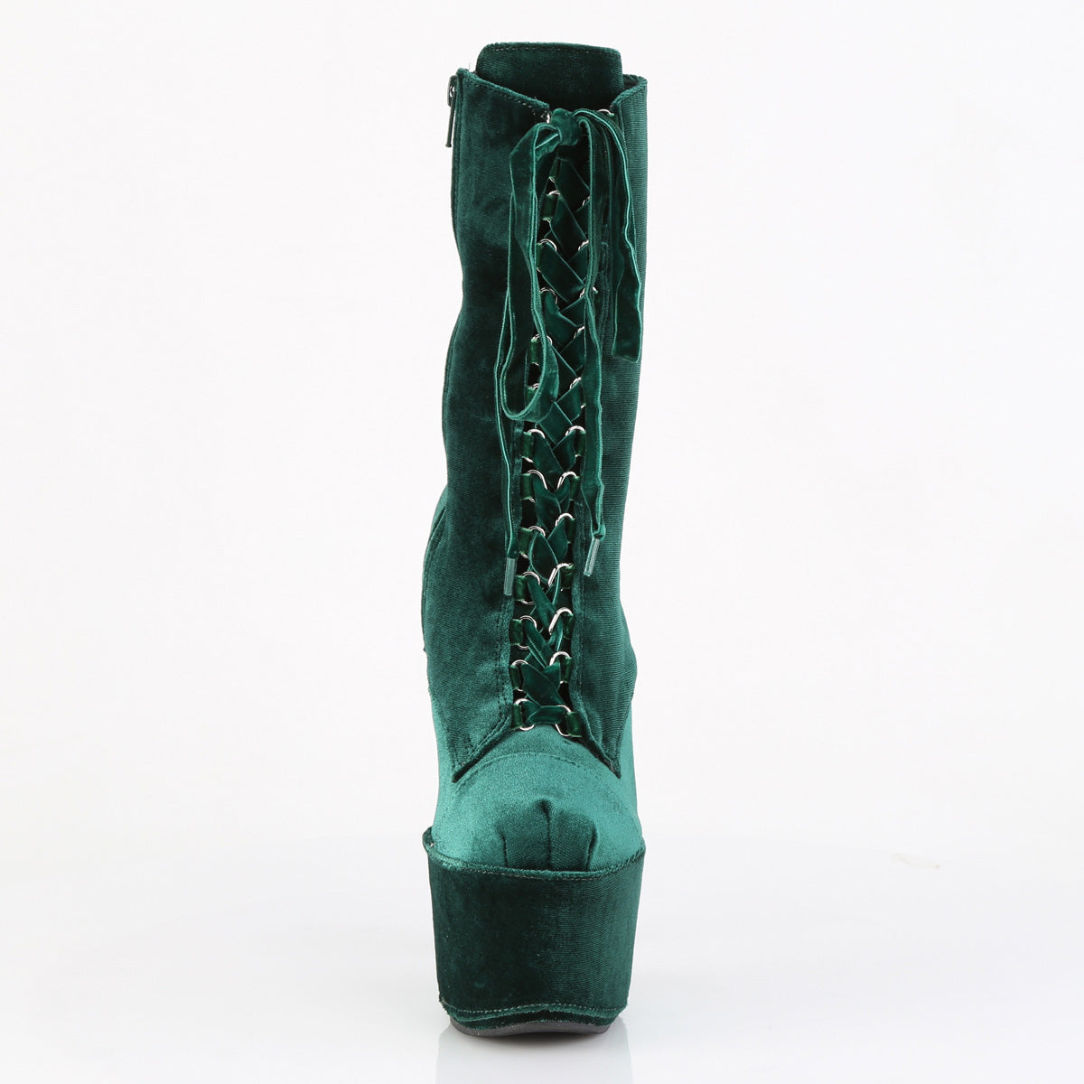 ADORE-1045VEL Pleaser Emerald Green 7 Inch Ladies Fetish Ankle Boots