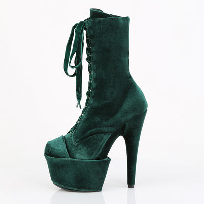 ADORE-1045VEL Pleaser Emerald Green 7 Inch Ladies Fetish Ankle Boots