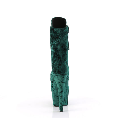 ADORE-1045VEL Pleaser Emerald Green 7 Inch Ladies Fetish Ankle Boots