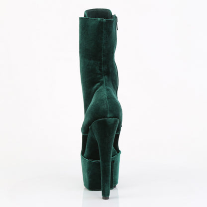 ADORE-1045VEL Pleaser Emerald Green 7 Inch Ladies Fetish Ankle Boots