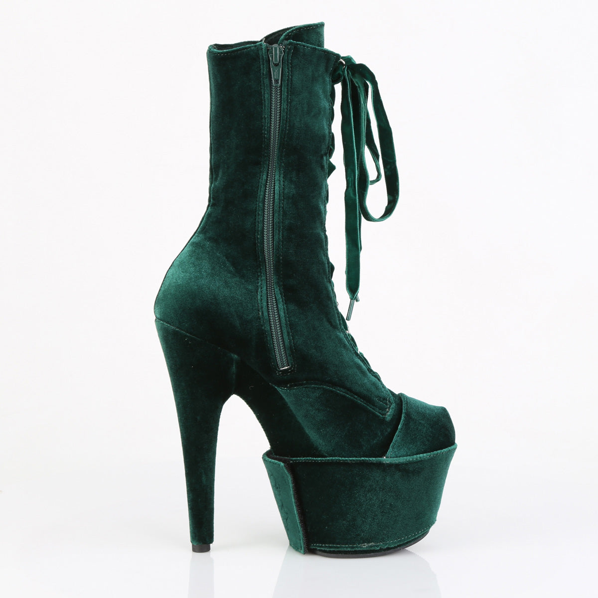 ADORE-1045VEL Pleaser Emerald Green 7 Inch Ladies Fetish Ankle Boots