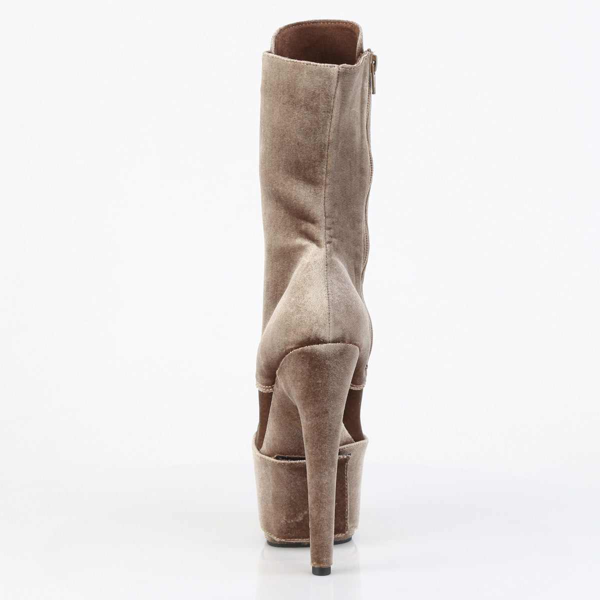 ADORE-1045VEL Pleaser Khaki Velvet 7 Inch Erotic Platform Ankle Boots