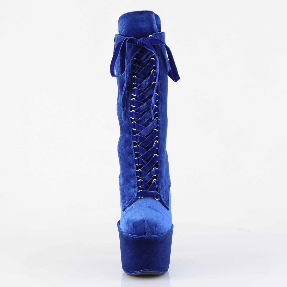 ADORE-1045VEL Pleaser Navy Blue 7 Inch Pole Dance Ankle Boots