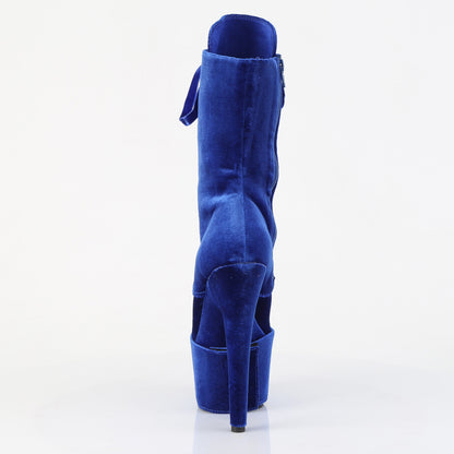 ADORE-1045VEL Pleaser Navy Blue 7 Inch Pole Dance Ankle Boots
