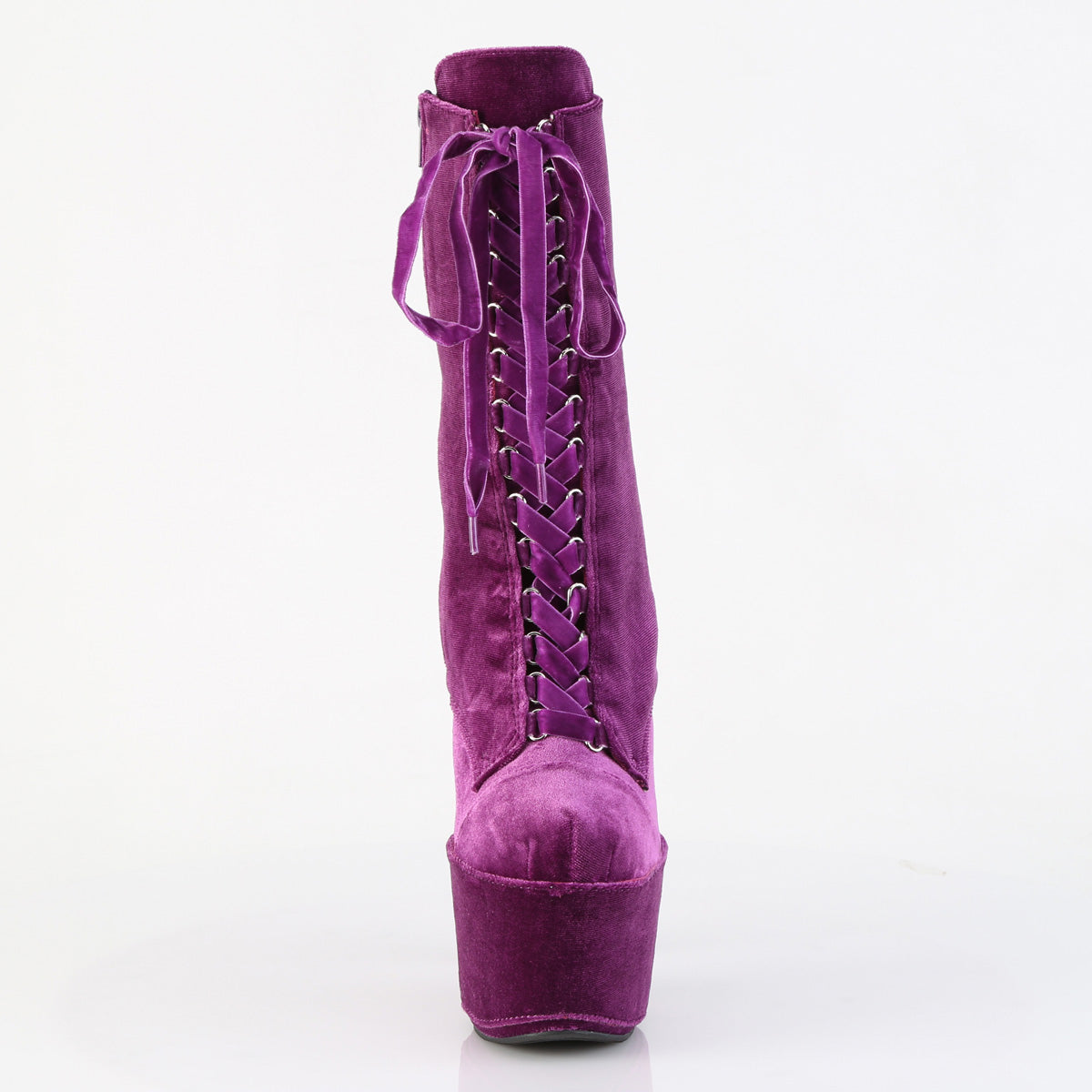 ADORE-1045VEL Pleaser Purple 7 Inch Pole Dancing Ankle Boots