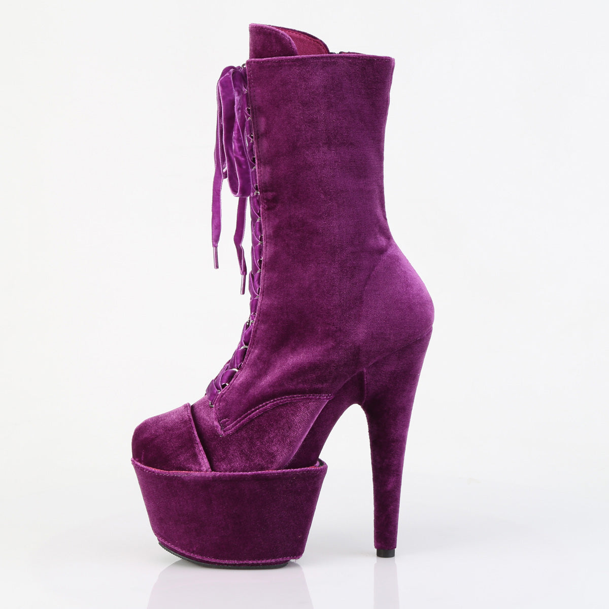 ADORE-1045VEL Pleaser Purple 7 Inch Pole Dancing Ankle Boots