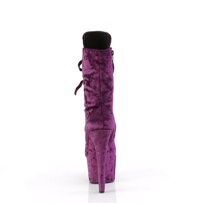 ADORE-1045VEL Pleaser Purple 7 Inch Pole Dancing Ankle Boots