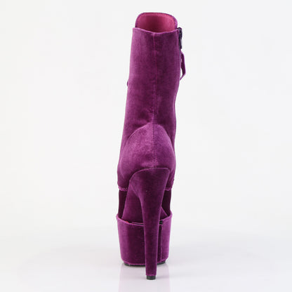 ADORE-1045VEL Pleaser Purple 7 Inch Pole Dancing Ankle Boots
