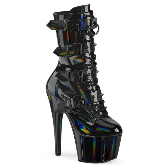 ADORE-1046 Pleaser Black 7 Inch Exotic Dancing Ankle Boots