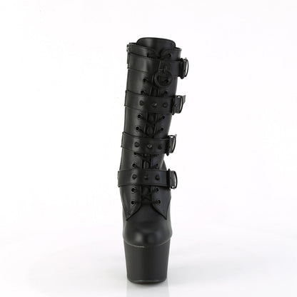 ADORE-1046 Pleaser Black 7 Inch Pole Dance Ankle Boots