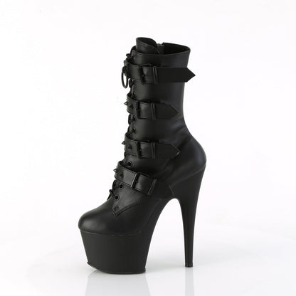 ADORE-1046 Pleaser Black 7 Inch Pole Dance Ankle Boots