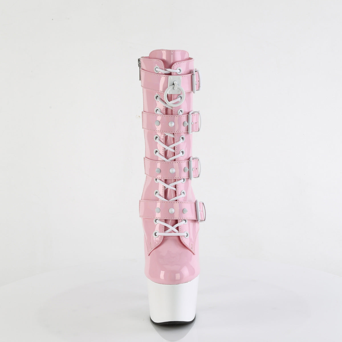 ADORE-1046TT Pleaser Baby Pink Holo 7 Inch Fetish Platform Ankle Boots