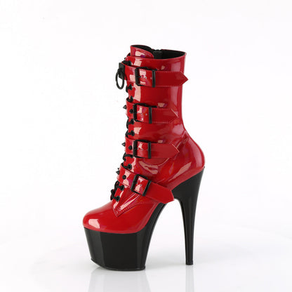 ADORE-1046TT Pleaser Red Holo 7 Inch Pole Dance Ankle Boots
