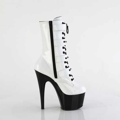ADORE-1046TT Pleaser White 7 Inch Exotic Dance Ankle Boots