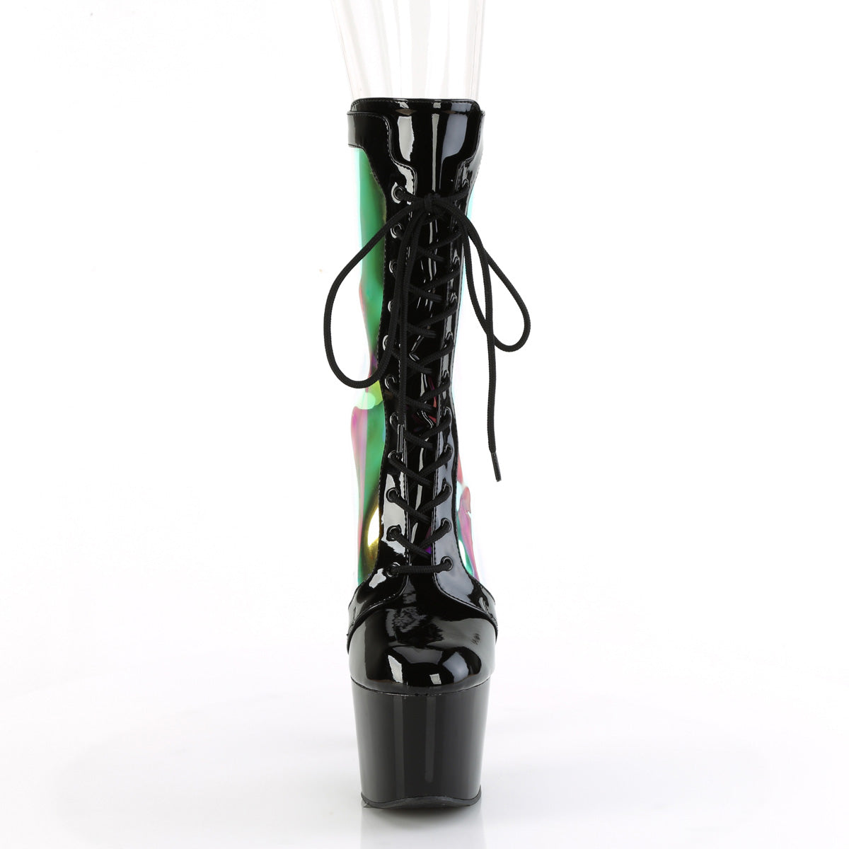 ADORE-1047 Pleaser Black 7 Inch Lap Dance Ankle Boots