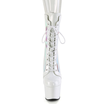 adore 1047 pleaser pole dancing shoes wht pat holo wht