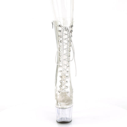 ADORE-1050C Pleaser Clear 7 Inch Pole Dancing Ankle Boots