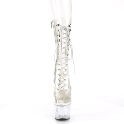 ADORE-1050C Pleaser Clear 7 Inch Pole Dancing Ankle Boots