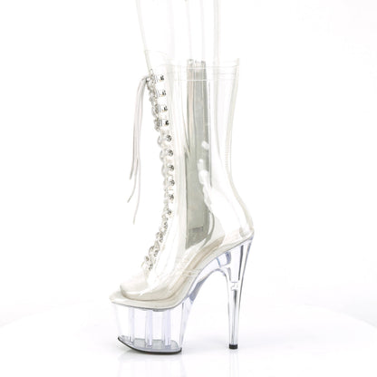 ADORE-1050C Pleaser Clear 7 Inch Pole Dancing Ankle Boots