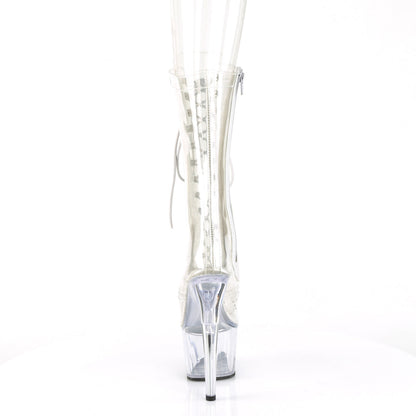 ADORE-1050C Pleaser Clear 7 Inch Pole Dancing Ankle Boots